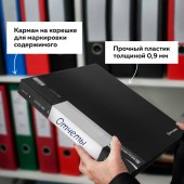 Папка 100 вклад. Brauberg Стандарт, черная, 0,9мм Папка 100 вклад. Brauberg Стандарт, черная, 0,9мм
