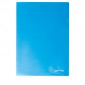 Папка-уголок жесткая Brauberg синяя 0,15мм