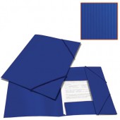Папка на резинках,  Brauberg Contract, синяя, бизнес-класс,  до 300 листов, 0,5мм