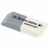 Ластик Brauberg 41*14*8мм, серо/белый, в картонном дисплее Ластик Brauberg 41*14*8мм, серо/белый, в картонном дисплее