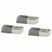 Ластик Brauberg, Набор 3шт/уп, 41*14*8мм, серо-белые, упаковка с подвесом Ластик Brauberg, Набор 3шт/уп, 41*14*8мм, серо-белые, упаковка с подвесом