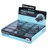 Ластик Brauberg "BlackJack", в картонном держателе, 40х20х11мм, трёхслойный, чёрный Ластик Brauberg "BlackJack", в картонном держателе, 40х20х11мм, трёхслойный, чёрный