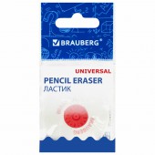 Ластик Brauberg "Energy", круглый, пласт.держатель, диам 30мм, белый, упак.с подв Ластик Brauberg "Energy", круглый, пласт.держатель, диам 30мм, белый, упак.с подв