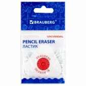 Ластик Brauberg "Energy", треугольный, пласт.держатель, 10*45*45мм, белый, блистер с европодвесом Ластик Brauberg "Energy", треугольный, пласт.держатель, 10*45*45мм, белый, блистер с европодвесом