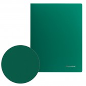 Папка с пластиковым скоросш. Brauberg Бюджет, зеленая, до 100 листов, 0,5мм