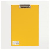 Доска-планшет Brauberg "Comfort" с верхним прижимом А4, 23*35см, картон/ПВХ, Россия, желтая, 222662