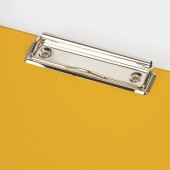 Доска-планшет Brauberg "Comfort" с верхним прижимом А4, 23*35см, картон/ПВХ, Россия, желтая, 222662