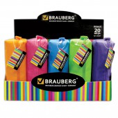 Пенал-косметичка Brauberg полиэстер, ассорти 5 цветов, Радуга, 20*6*4см, дисплей, 223267