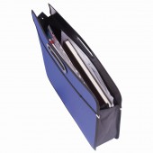 Папка-сумка пластик Brauberg А4+, 390*315*70 мм, на молнии, внешний карман, фактура бисер, син Папка-сумка пластик Brauberg А4+, 390*315*70 мм, на молнии, внешний карман, фактура бисер, син