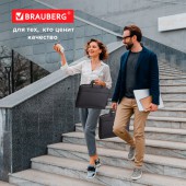 Папка-портфель-папка пластик Brauberg А4+, 355*290*60мм, на молн, выдвиж ручки, 8 отд, 2 карм, черн Папка-портфель-папка пластик Brauberg А4+, 355*290*60мм, на молн, выдвиж ручки, 8 отд, 2 карм, черн