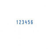 Нумератор 6-разр, оттиск 15*3,8мм синий, Trodat 4836, корпус черный