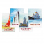 Обложка для паспорта России "Столица", вертикальная, ПВХ, ассорти, ДПС, 2203.ПС