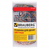 Резинка для денег 500 гр, Brauberg (натур. каучук!) цветные, 900шт. Резинка для денег 500 гр, Brauberg (натур. каучук!) цветные, 900шт.