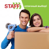 Скотч 48ммх40м упаковочный Staff эконом прозрачный, 40мкм, Скотч 48ммх40м упаковочный Staff эконом прозрачный, 40мкм,