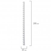Пружины пласт. д/переплета Brauberg, комплект 100шт, 10 мм (для сшивания 41-55л), белые