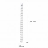 Пружины пласт. д/переплета Brauberg, комплект 100шт, 12 мм (для сшивания 56-80л), белые