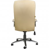 Кресло офисное "Консул", кожа, хром, бежевое 1010U20R, ш/к 32884