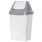 Ведро-контейнер для мусора Idea, 50 л., серое (в 74*ш 40*г 35 см), качающаяся крышка, M 2464