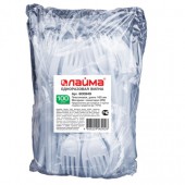 Одноразовые вилки Лайма Бюджет, Компл 100шт., пластиковые, 165мм Одноразовые вилки Лайма Бюджет, Компл 100шт., пластиковые, 165мм