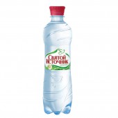 Вода газированная питьевая "Святой источник", 0,5л, пластиковая бут., ш/к 00755