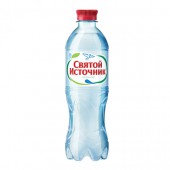 Вода газированная питьевая "Святой источник", 0,5л, пластиковая бут., ш/к 00755