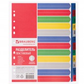 Разделитель пластиковый Brauberg А4+, 12 листов, Январь-Декабрь, оглавление, Цветной, Россия Разделитель пластиковый Brauberg А4+, 12 листов, Январь-Декабрь, оглавление, Цветной, Россия
