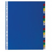 Разделитель пластиковый Brauberg А4+, 20 листов, алфавитный А-Я, оглавление, Цветной, Россия
