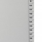 Разделитель пластиковый Brauberg А4, 31 лист, цифровой 1-31, оглавление, Серый, Россия