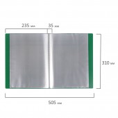 Папка  60 вклад. Staff эконом, зеленая, 0,5мм