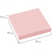 Липкие блоки 76*76 мм 100л., Brauberg розовый