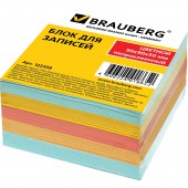 Блок для записей Brauberg непроклеенный, 9*9*5, цветной
