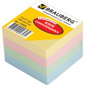 Липкие блоки  51*51 мм 400л., 4 цвета, Brauberg
