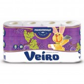 Полотенца бумажные   Veiro (Вейро), 2-х слойное, спайка 4шт.х12,5м, 5п24, ш/к 93064