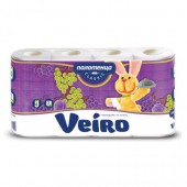 Полотенца бумажные   Veiro (Вейро), 2-х слойное, спайка 4шт.х12,5м, 5п24, ш/к 93064