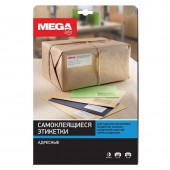 Самоклеящиеся этикетки  Mega Label Адресные бел,99.1х38.1мм.14шт на листе А4, 100 шт/упак Самоклеящиеся этикетки  Mega Label Адресные бел,99.1х38.1мм.14шт на листе А4, 100 шт/упак