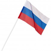 Флаг РФ 12*18см, с флагштоком 40см