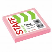 Блок самоклеящийся Staff эконом, 50*50 мм 100л., розовый Блок самоклеящийся Staff эконом, 50*50 мм 100л., розовый