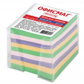 Блок для записей Офисмаг в подставке прозрачной, куб 9*9*9, 80 г/м2, цветной Блок для записей Офисмаг в подставке прозрачной, куб 9*9*9, 80 г/м2, цветной
