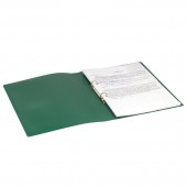 Папка 2 кольца Staff эконом, 21мм, зеленая, до 80 листов, 0,5мм