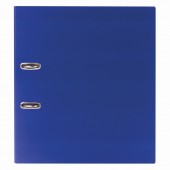 Папка-регистратор А4, 50мм Staff эконом, с покрытием из ПВХ, без уголка, синяя