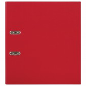 Папка-регистратор А4, 70мм Staff эконом, с покрытием из ПВХ, без уголка, красная