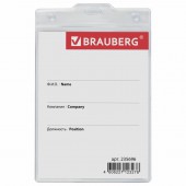 Бейдж-карман Brauberg, 120х90 мм, вертикальный, без держателя Бейдж-карман Brauberg, 120х90 мм, вертикальный, без держателя