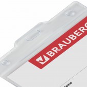 Бейдж-карман Brauberg, 120х90 мм, вертикальный, без держателя Бейдж-карман Brauberg, 120х90 мм, вертикальный, без держателя