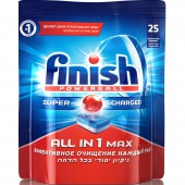 Средство для мытья посуды в п/м машинах "Finish" All in 1, таблетки, 25шт/уп., ш/к 09619