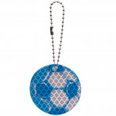 Брелоки для ключей подвеска Светоотражающий "Мяч футбольный синий" 50мм, ш/к 41147