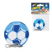 Брелоки для ключей подвеска Светоотражающий "Мяч футбольный синий" 50мм, ш/к 41147