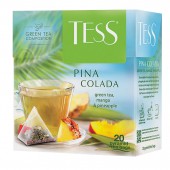 Чай зеленый TESS (Тесс) "Pina Colada", с ароматом тропических фруктов, 20 пирамидок по 1,8г,ш/к07873