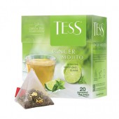 Чай зеленый TESS (Тесс) "Ginger Mojito",  с ароматом мяты и лайма, 20 пирамидок по 1,8г, ш/к 07880