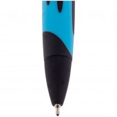 Ручка шариковая автомат. Berlingo "ColorZone" 0,7мм, синяя, корпус ассорти прорезин., ст.20