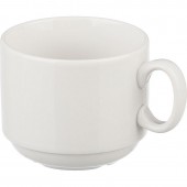 Чайная пара Экспресс белая, фарфор чашка 220мл блюдце d-14см  C1628